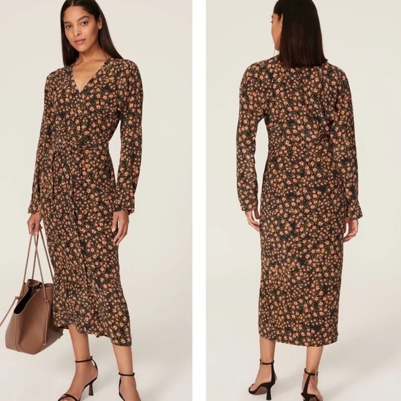 Equipment Guitain Floral Wrap Dress Size XS